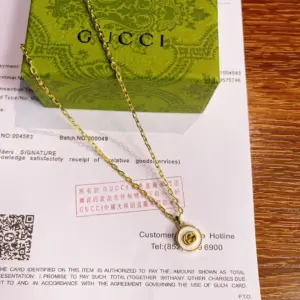Replica Gucci Interlocking Collection 18K Gold Diamond Necklace Gold - Image 7