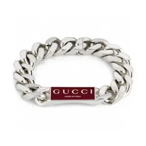 Replica Gucci Trademark series enamel chain bracelet Silver - Image 7