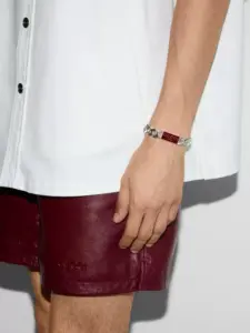 Replica Gucci Trademark series enamel chain bracelet Silver - Image 5