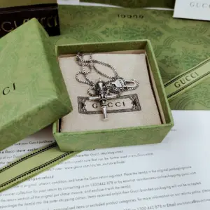 Repica Gucci Retro Personalized Cross Necklace Silver - Image 7