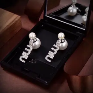 Replica SWAROVSKI Miumiu Paris runway latest resin earrings - Image 3