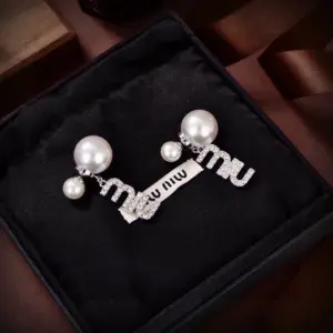 Replica SWAROVSKI Miumiu Paris runway latest resin earrings - Image 2