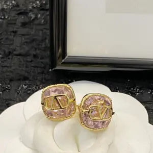 Replica VAENTINO Swarovski Pink Diamond Earrings - Image 2