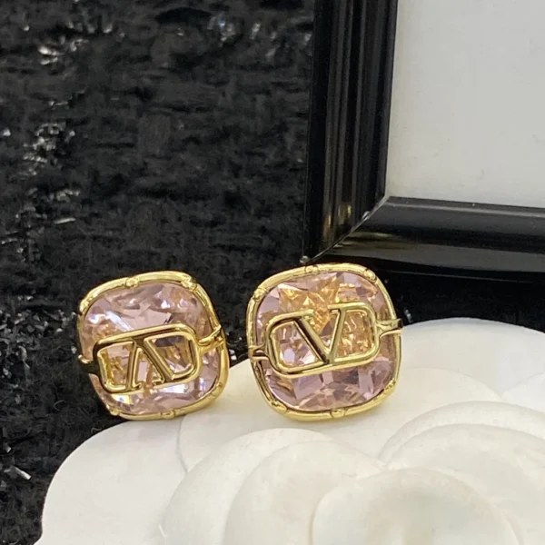 Replica VAENTINO Swarovski Pink Diamond Earrings