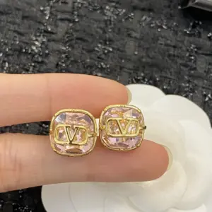 Replica VAENTINO Swarovski Pink Diamond Earrings - Image 4