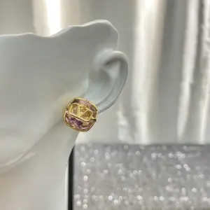 Replica VAENTINO Swarovski Pink Diamond Earrings - Image 8